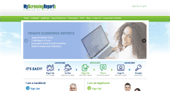 Desktop Screenshot of myscreeningreport.com